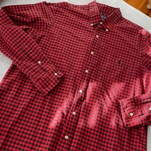 Ralph Lauren Red and Black gingham check Men's Shirt size XL